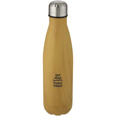 Cove 500 Ml Vacuum Insulated Stainless Steel Bottle With Wood Print