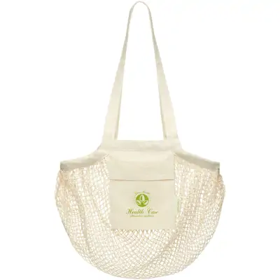 Pune 100 G/M2 GOTS Organic Mesh Cotton Tote Bag