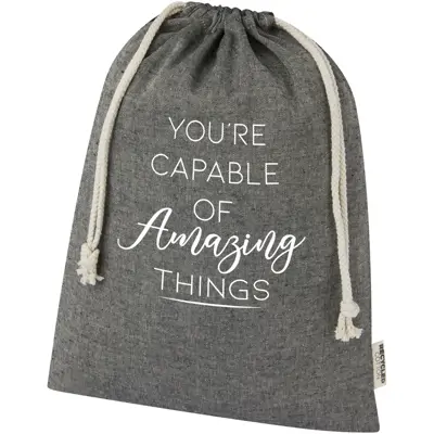 Pheebs 150 g/m² GRS Recycled Cotton Gift Bag Large 4L