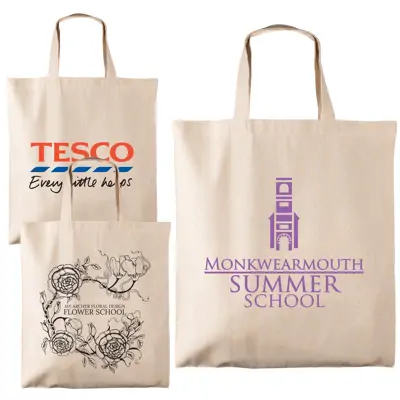 Short Handle Natural 5oz Cotton Bags