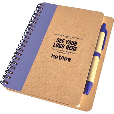 Recycled Notebook and Pen Set