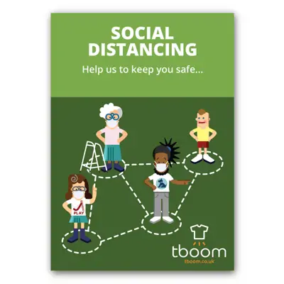 Social Distancing A2 Anti-Slip Floor Sticker