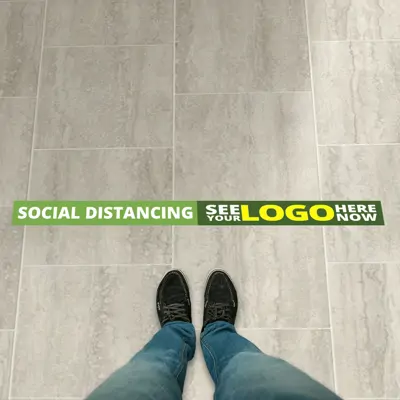 Social Distancing 1500 x 100mm Anti-Slip Floor Sticker